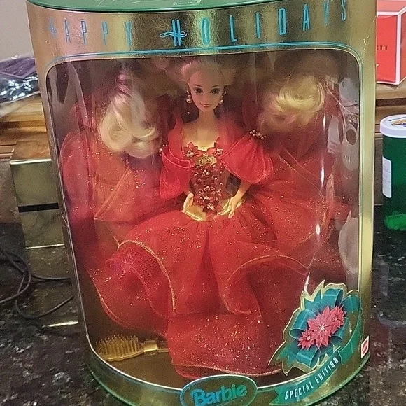 NIB Vintage 1993 Happy Holidays Barbie Special Edition By Mattel - Picture 2 of 9